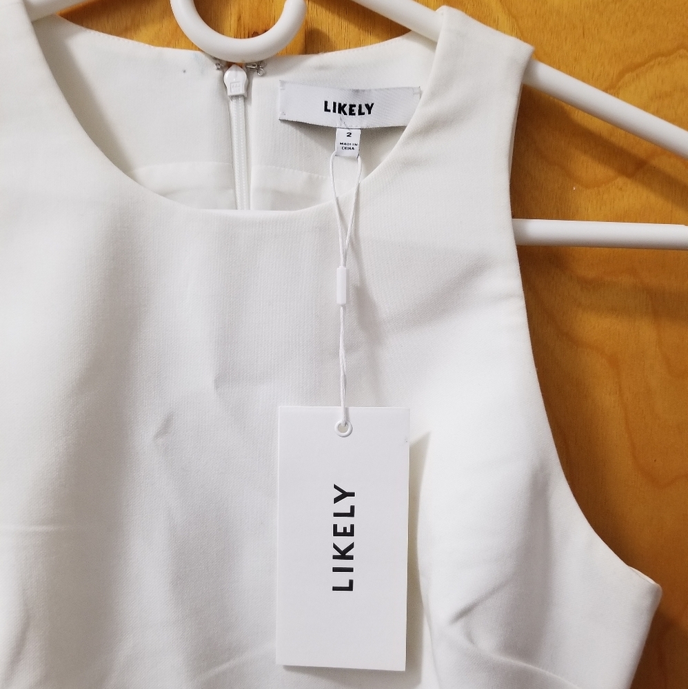 LIKELY WHITE SLEEVELESS BECKETT RUFFLE - Picture 11 of 15